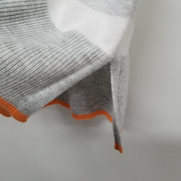 A New Day Grey White Striped Crew Neck Sweater - Picture 5 of 8